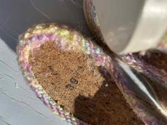 Fondi per zoccoli donna fasciati in lana multicolore