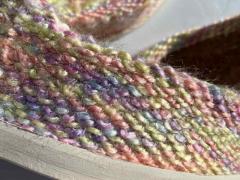 Fondi per zoccoli donna fasciati in lana multicolore