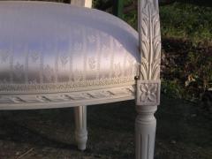 Poltroncina da Esposiz. stile Luigi XVI Laccata Avorio e imbottita
