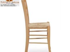 Sedia Legno mod. Venezia, cod. 3011 sedile paglia, verniciata naturale cod. 0045