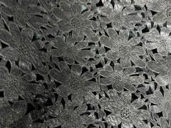 Pelle vintage laserata nera per artigianato
