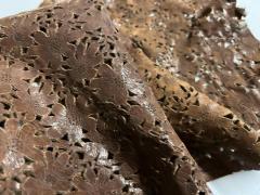 Pelle vintage laserata nocciola per artigianato