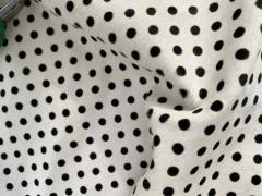 Pelle cavallino pois bianco e nero