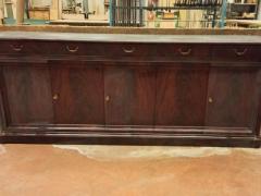 Credenza in legno di mogano 5 ante 5 cassetti da riverniciare