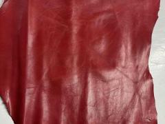 Pelle colore rosso per artigianato