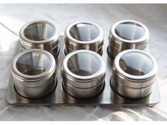 Portaspezie Brandani, Inglese/England vetro acciaio