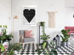 Quadro Col Cuore Nero - Varie Misure - ARREDALACASA