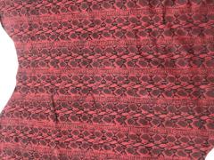 Pellame stampa pitone rosso