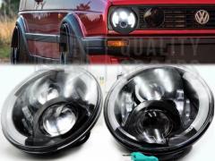 2 FARI LED 7'' Per VOLKSWAGEN GOLF MK2 6500K Bianco Puro | Angel Eyes DRL, Posizione, Frecce, Anabb,