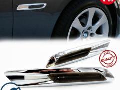 2 Frecce LED Laterali per BMW X1 E84 | CANBUS Scocca Cromata + Lente Nera