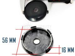 4 Tappi Coprimozzo Neri 60MM Per Cerchi in Lega in ABS di QualitÃ 