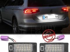 2 Luci Targa LED per VW Passat B8 | Placchette Targa 18 LED CANbus 6500K Bianco Ghiaccio | Plug &