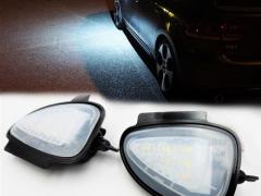 Placche LED Luci SOTTO SPECCHIETTO CANBUS PER VW GOLF 6, TIGUAN, EOS, JETTA IV, Sharan II, 6.500K BI