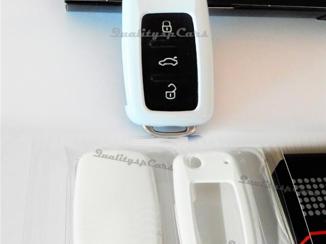 Cover RIGIDA Bianca, GUSCIO per Chiave VW UP , Copertura Protezione Telecomando in ABS Termico - 1/1
