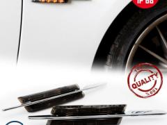 X2 FRECCE Laterali FULL LED per BMW X1 E84 | 100% CANBUS Plug & Play Lente Nera con Stringa Crom