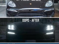 FARI LED Per Porsche Cayenne 2 (958) 2011-14 OMOLOGATI | TRASFORMAZIONE Luci in Nuovo Modello 2018