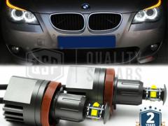 ANGEL EYES LED H8 Per BMW Serie 5 E60 E61 DAL 2007 Con Fari Xenon | Luci di Posizione 40W CANbus