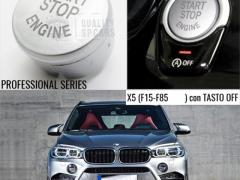 TASTO PULSANTE D'ACCENSIONE MOTORE "START STOP ENGINE" GRIGIO SILVER IN ABS PER BMW SERIE X5 ( F15 )