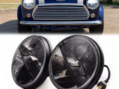 2 FARI LED 7'' Pollici Per MINI-MINOR CLASSIC 6500K Bianco Ghiaccio | Anabbaglianti + Abbaglianti