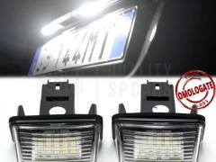 X2 Luci Targa LED per CITROEN | CANbus, Plug & Play | Placchette 18 Led 6500K Bianco GHIACCIO