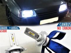 Kit lampade full led h4 per opel kadett e fari anabbaglianti+abba canbus no error, 6500k 8000lm a gr