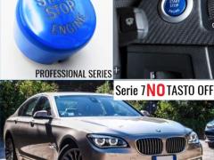 TASTO PULSANTE D'ACCENSIONE MOTORE "START STOP ENGINE" BLU IN ABS PER BMW SERIE 7 ( F01 F02 ) Senza