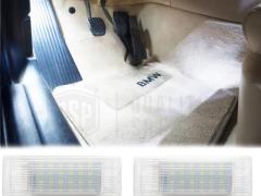 2 Luci LED Vano Piedi Per BMW Serie 7 F01, F02 (12-15) | Placchette LED Abitacolo Bianche | CANbus