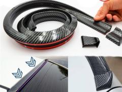 LAMA SPOILER Posteriore Per OPEL CORSA-ASTRA, Cofano Bagagliaio / Tetto Nero Effetto FIBRA DI CARBON