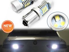 X2 Luci RETROMARCIA LED per Alfa Romeo 156 (97-07), Lampade P21W (BA15S), LENTE 3D - 21 Led 6500K Bi