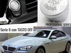 TASTO PULSANTE D'ACCENSIONE MOTORE "START STOP ENGINE" GRIGIO SILVER IN ABS PER BMW SERIE 6 ( F12 F1