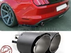 2x TERMINALI di Scarico per FORD Mustang 6 in ACCIAIO Inox Carbonio | Plug & Play