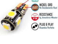 Luci Targa LED per Alfa Romeo Spider (06-10)| 2x Lampadine T10 W5W 6500K Luce Bianca | 100% CANBUS