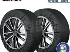 Calze da Neve per Auto, OMOLOGATE Italia e Europa EN | ANCHE PER non Catenabili | Silenziose | XS