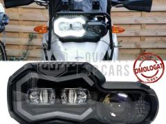 FARO LED Per BMW F 650 GS OMOLOGATO uso Stradale | Luce Bianca POTENTE 6500K | Plug and Play