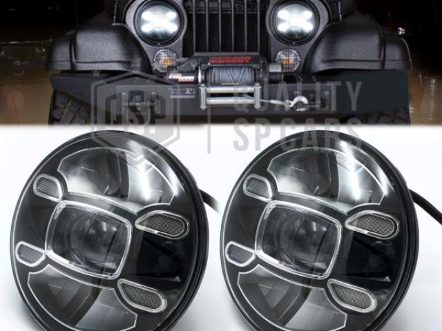 Willpower 2x Fari LED 7 Pollici 50W 5000lm, Angel Eyes 3000K Ambra - 7