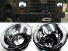 2 FARI LED 7'' Per FIAT CAMPAGNOLA 6500K Bianco Puro | Angel Eyes DRL, Posizione, Frecce, Anabb, Abb