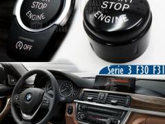 TASTO PULSANTE D'ACCENSIONE MOTORE "START STOP ENGINE" NERO IN ABS PER BMW SERIE 3 ( F30 F31) con Ta