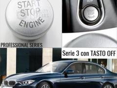 TASTO PULSANTE D'ACCENSIONE MOTORE "START STOP ENGINE" GRIGIO SILVER IN ABS PER BMW SERIE 3 ( F30 F3