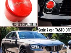 TASTO PULSANTE D'ACCENSIONE MOTORE "PERMORNANCE" ROSSO IN ABS PER BMW SERIE 7 ( F01 F02 ) con Tasto