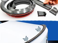 SPOILER Posteriore Per BMW SERIE 6-7, Lama Cofano Bagagliaio Nero Effetto FIBRA DI CARBONIO Adesivo