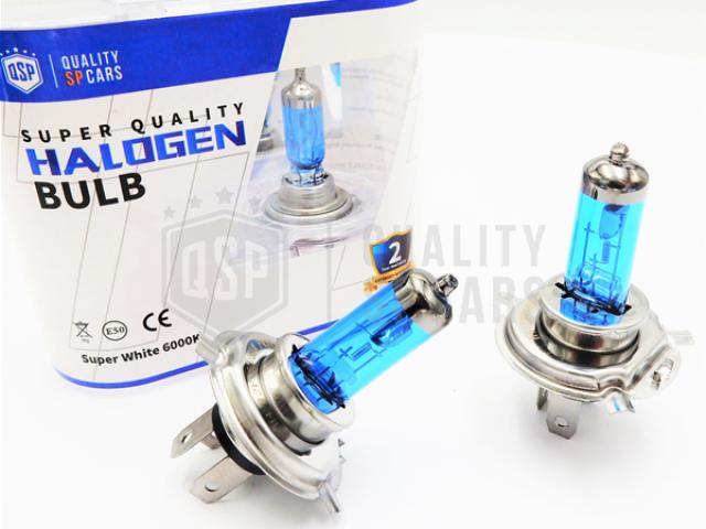 4x Lampadine H1 12V 55W Super White - Effetto Xenon Laser Look - Omologate E-Cartrend - Foto 1