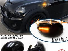 Frecce LED Laterali Dinamiche Sequenziali per MINI Coupé, Roadster (R58, R59) Nere Fumè, Omologate