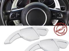 2 PALETTE Cambio al Volante per SEAT IBIZA 5 (6F, KJ) | Leve Estensioni in Alluminio Silver