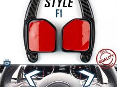 2 PALETTE Cambio al Volante per AUDI Q7 (4L) 05-11 | Leve Paddle Finitura Carbonio