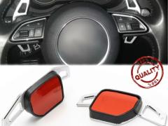 2 PALETTE Cambio al Volante per AUDI A6 (C6) 04-12 | Leve Paddle Acciaio Silver