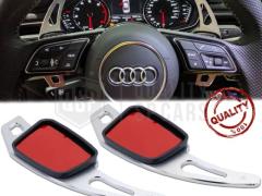 PALETTE Cambio al Volante per AUDI Q5 (FY) | Leve Estensioni Paddle Acciaio Silver