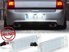 Luci Targa LED per OPEL VECTRA C (02-08) | Placchette LED Complete CANbus NO Errori | 18 LED Luce Po