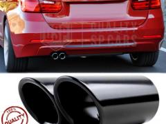 2 TERMINALI di Scarico Sportivi per BMW Serie 3 F30, F31 NERI in ACCIAIO Inox | Ad Incastro Plug &am