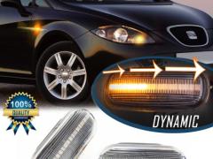 Frecce LED Dinamiche per SEAT LEON 1P (05-12) | Laterali Sequenziali Omologate, CANbus No Error