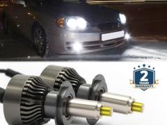 Kit Lampadine LED H7 per Hyundai COUPÉ 2 Fari LENTICOLARI Luci Bianche Anabbaglianti CANbus